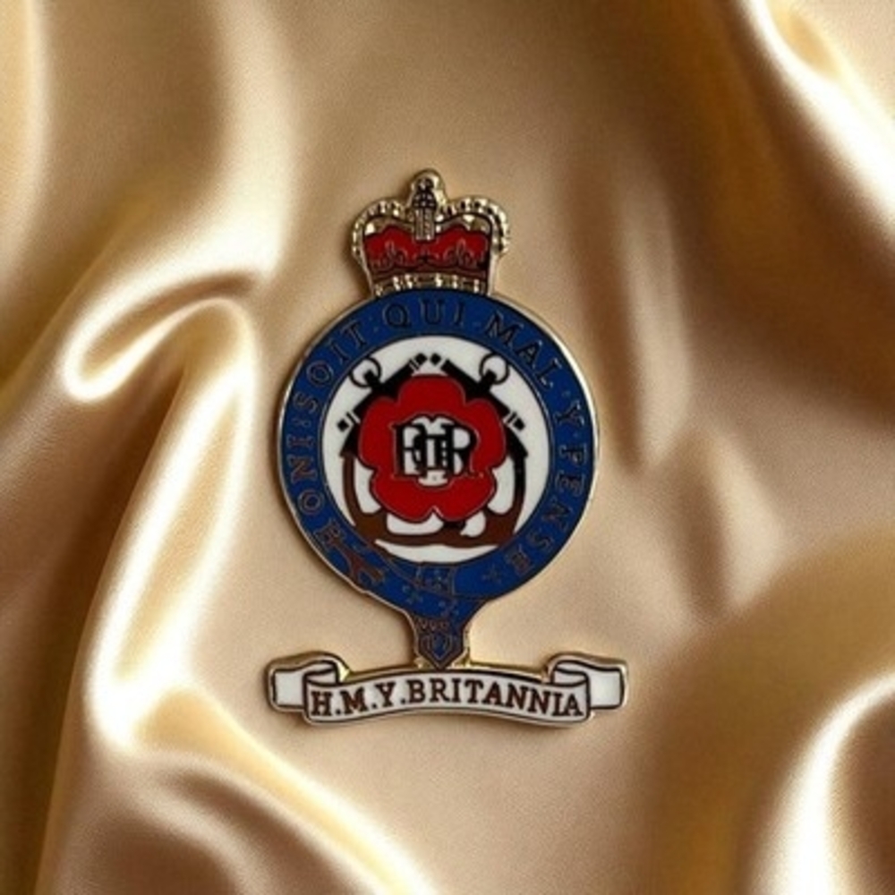 H.M.Y. Britannia Souvenir Lapel Pin Vintage Collectible